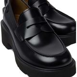 Instappers - Milah - Gevoerd - Effen - Leer - Blokhak