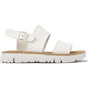 Camper Oruga Flat Sandal voor dames, wit naturel, 41 EU, Wit naturel, 41 EU