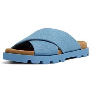 CAMPER Brutus Flat Sandalen voor dames, blauw, 36 EU