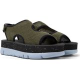 Camper - Chenille Up-k201544 - Damessandalen - Groen - Lyocell - Haaksluiting