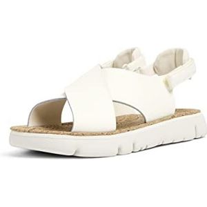 CAMPER Oruga Sandalen met hielbandje voor dames, Wit naturel, 38 EU