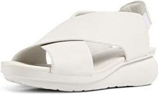 Camper - X-Strap Sandaal - Wit - Natuurlijk - Bovenmateriaal: Rundleer en Stof