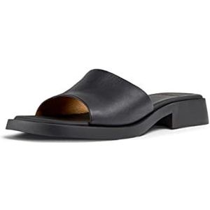 CAMPER - Dana-k201485 - Platte Damessandalen - Zwart - Leer
