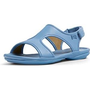 Camper Dames Right Nina Flat Sandal, Medium Blue, 35 EU, blauw, 35 EU