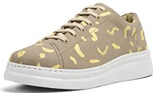 Sneakers - Beige - Canvas - Abstract Geel Patroon