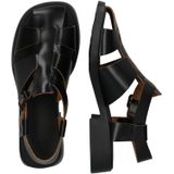 Merk - Model - Sandalen - Effen - Leer - Blokhak