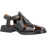 Merk - Model - Sandalen - Effen - Leer - Blokhak