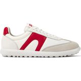 Camper - Pelotas Fiesta - Sneakers - Wit/Rood - Textiel/Kalfsleer