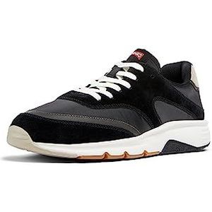 Campervoor mannen. K100876-013 Drift Leren Sneakers zwart (46), Leer, Plat, Veters, Casual