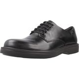 Veterschoenen - Zwart - Leer - Casual - Plat
