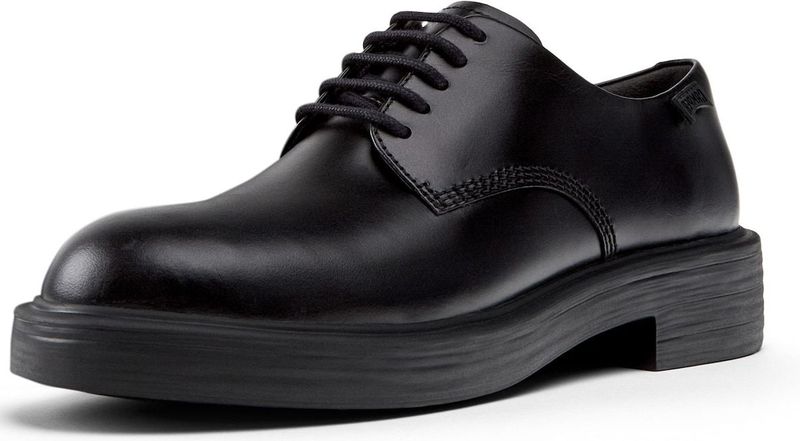 Nette Schoenen - Effen - Leer - Snoersluiting - Platte Hak