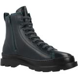 Veterlaarsjes - Brutus - Effen - Leer - Blokhak - Middelhoge Hak