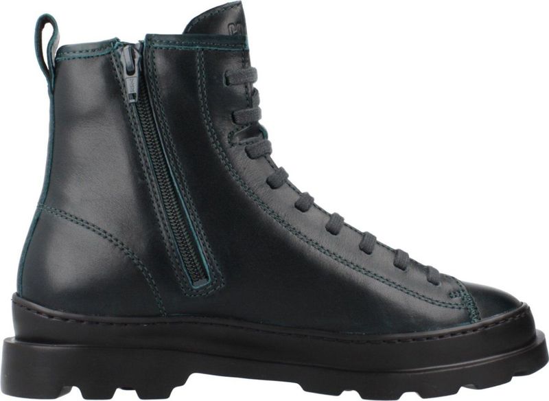 Veterlaarsjes - Brutus - Effen - Leer - Blokhak - Middelhoge Hak