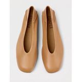 Ballerina - Effen - Leer - Slip-on - Wide Fit