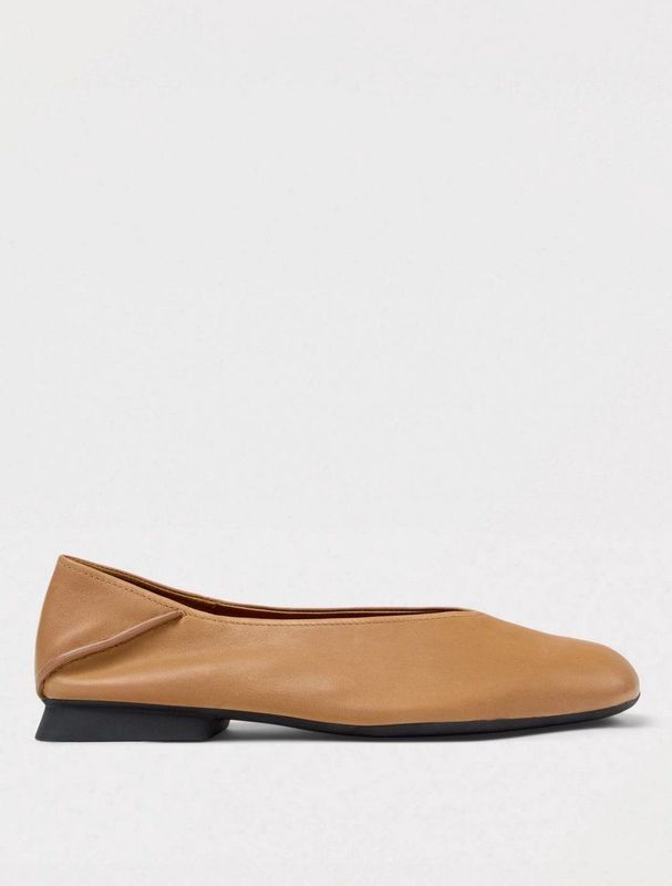 Ballerina - Effen - Leer - Slip-on - Wide Fit