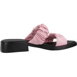 Muiltjes 'Dana' - Effen - Textiel - Open Toe - Platte Hak