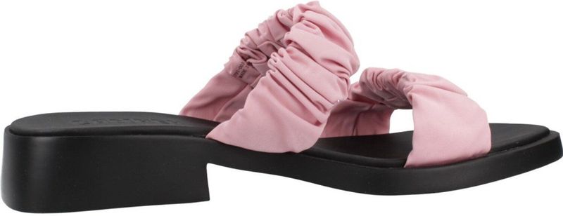 Muiltjes 'Dana' - Effen - Textiel - Open Toe - Platte Hak