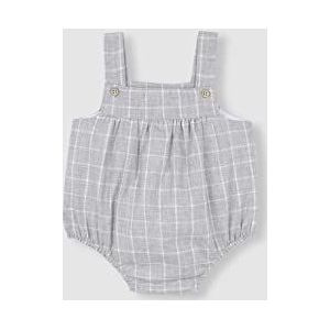 Gocco kikker, geruit, grijs en ecru, vilela, jurk, uniseks, baby