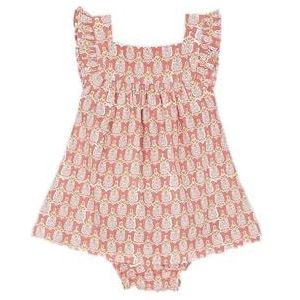 Gocco Jurk met tweekleurige print, limoengroen, normaal voor baby's