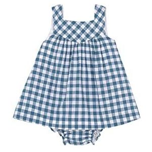 Gocco Robe Vichy Bébés, Vert pétrole, 24-3 años