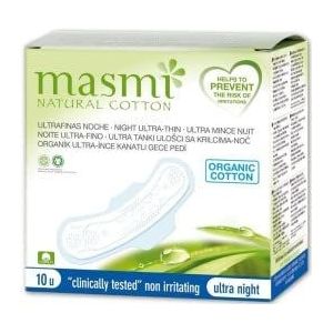 MASMI NATURAL COTTON Bio Bandages Ultra Night (10 stuks)