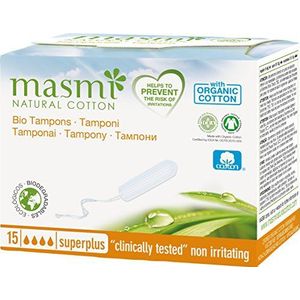 masmi - Bio Tampons - Superplus - Hypoallergeen - 100% Biologisch Katoen