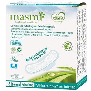 masmi Bio Maandverband Extra Lang - 8 Stuks