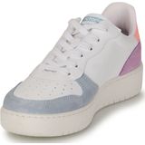 Sneakers - Wit - Leer - Multicolore Suède Accenten