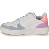 Sneakers - Wit - Leer - Multicolore Suède Accenten