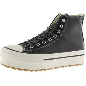 victoria Women 1061123-WOMEN High-Top VICTORIA LEATHER EFFECT MID BOOT TRIBU PLATFORM & JAGGED OUTSOLE NEGRO 37