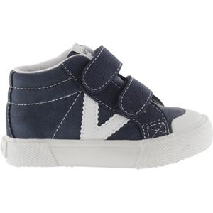 victoria Boy 1065176-KIDS High-Top VICTORIA LEATHER EFFECT MID BOOT TRIBU & CONTRAST & STRAPS MARINO 24