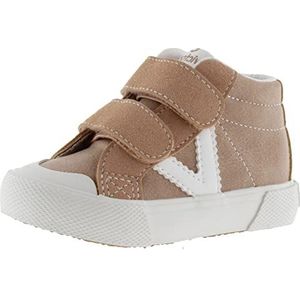 victoria Boy 1065176-KIDS High-Top VICTORIA LEATHER EFFECT MID BOOT TRIBU & CONTRAST & STRAPS NUDE 27