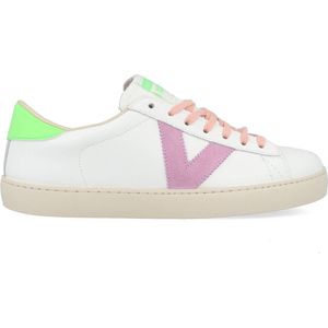 Leren en neon sportschoenen Victoria Berlín