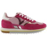 Nova Mesh & Matching Split Leather Effect Pieces & Serrated Sole FUCSIA 38