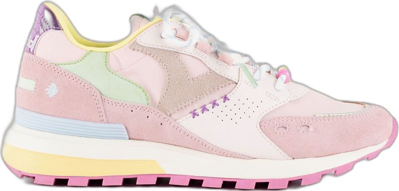 Victoria - Luna Sneakers - Wit - Nylon en Serraje - Veelkleurig Design