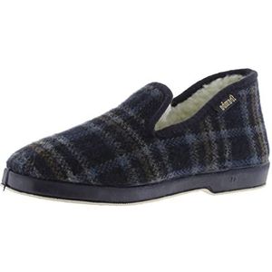 Victoria Wamba Confortable Unisex Plaid Slippers & Sheepskin Interior & Matching Sole 200301M for Adults MARINO 38