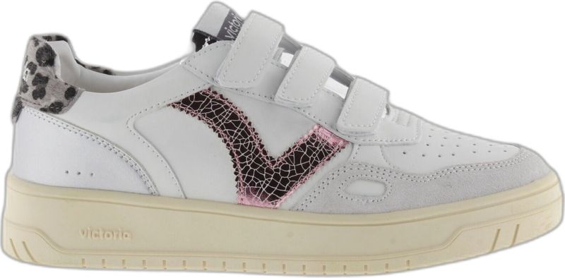 Victoria - Seul Velcro - Sneakers - Wit/blauw - Dames