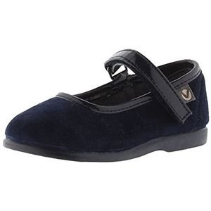 Victoria Alba Velvet Mary Janes & Strap & Matching Sole 102752 for Girls MARINO 18