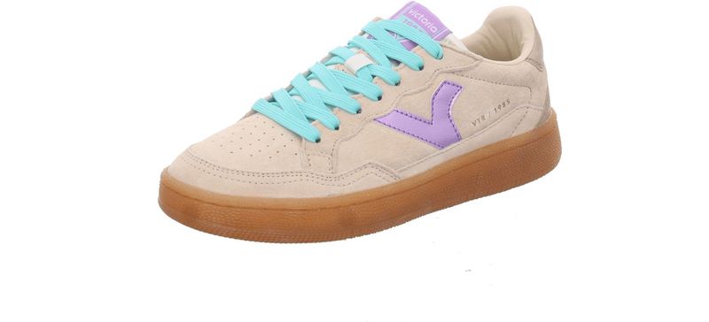 Victoria - Smash Sneaker - Suède - Beige - Streetwear - Vetersluiting