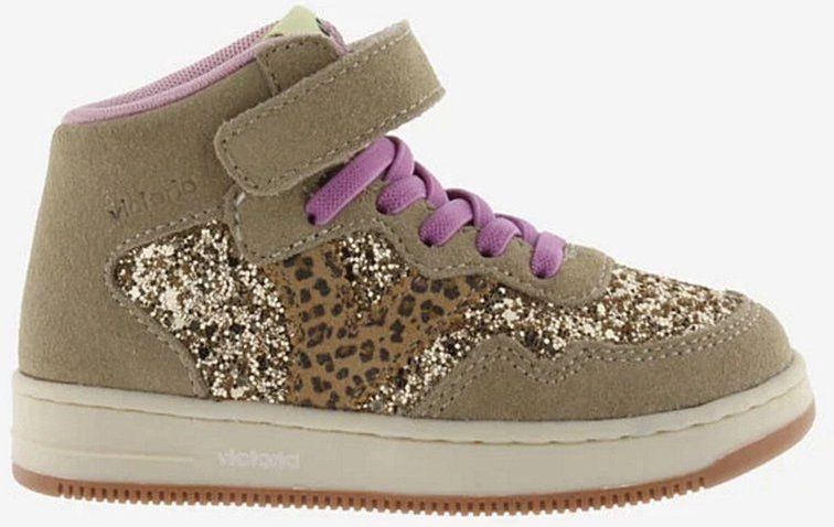 Victoria - Sneaker - Suède - Meisjes - Platte Zool - Glitterdetails