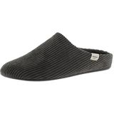 Victoria - Slippers - Zwart - Ribfluweel - Uitneembare Binnenzool - Gerecycled Natuurrubber