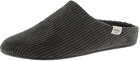 Victoria - Slippers - Zwart - Ribfluweel - Uitneembare Binnenzool - Gerecycled Natuurrubber