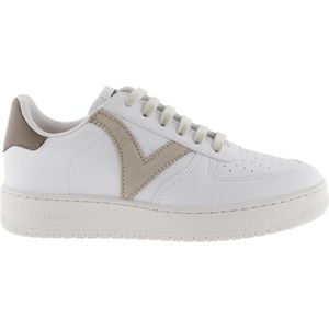 Victoria Madrid Efecto Pile sneakers wit/taupe