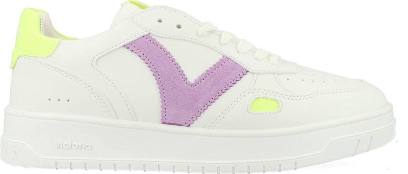Victoria - Sneakers - Neonkleurig - Leren Damesschoenen - Lage Bovenkant