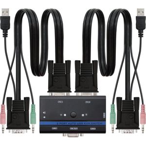 KVM-Schakelaar NANOCABLE 10.12.2001 Zwart