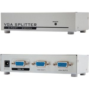 NanoCable 10.25.0002 SVGA-duplicator voor 2 monitoren met stroomvoorziening