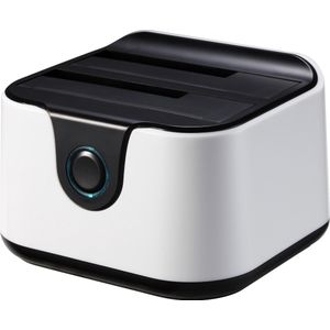 Tooq TQDS-802BW Dubbele Bay Dockingstation HDD Zwart/Wit