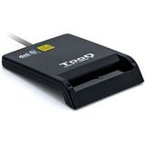 TooQ Smart Card Reader - USB 2.0 - Zwart