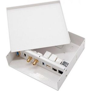 Nanocable - 10.35.0003 - Adapter - Wit - Multimedia Wandaansluitdoos met 8 Poorten