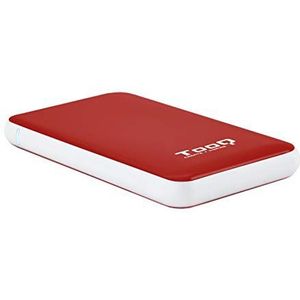 TooQ TQE-2528R - behuizing voor 2,5"" harde schijven (SATA I/II/III tot 9,5 mm, USB 3.1) rood